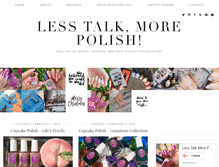 Tablet Screenshot of lesstalkmorepolish.com